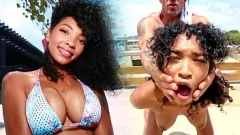 play Ebony Latina ExoticBarbie Rous em intensa foda interracial na rua
